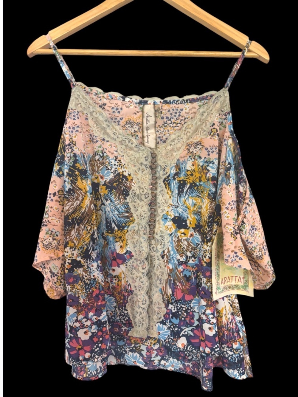 Aratta Silent Journey Cold Shoulder Blouse NWT